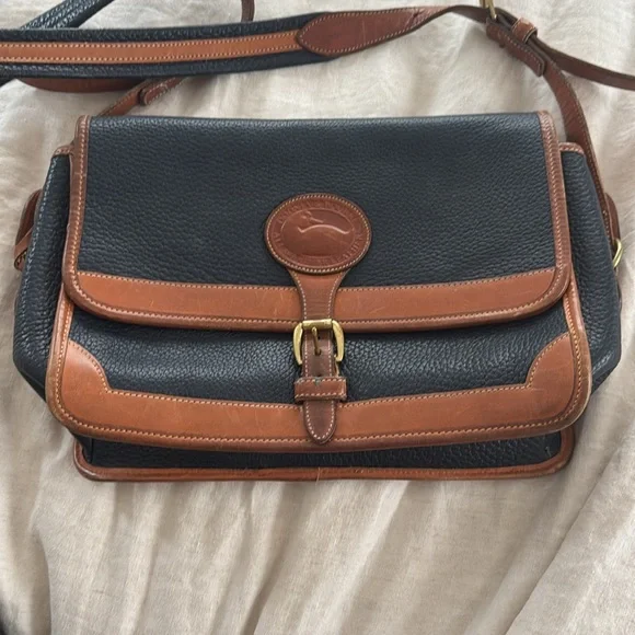 Dooney & Bourke Navy Leather Crossbody Bag - Picture 2 of 13